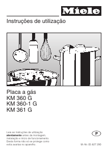 Manual Miele KM 360 G Placa