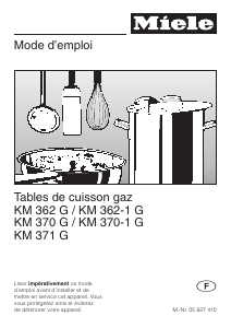 Mode d’emploi Miele KM 362 G Table de cuisson
