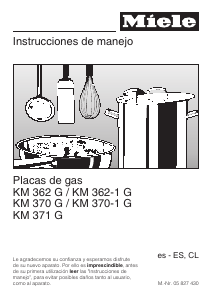 Manual de uso Miele KM 370 G Placa
