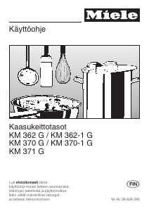 Käyttöohje Miele KM 370 G Keittotaso