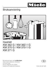 Bruksanvisning Miele KM 370-1 G Häll