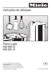 Manual Miele KM 391 G Placa