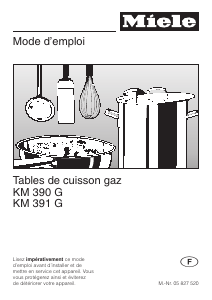 Mode d’emploi Miele KM 391 G Table de cuisson