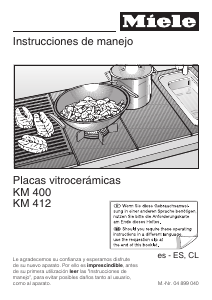 Manual de uso Miele KM 400 Placa