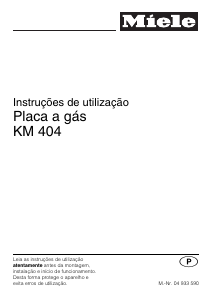 Manual Miele KM 404 Placa