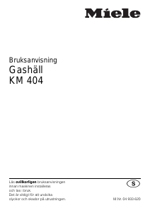 Bruksanvisning Miele KM 404 Häll