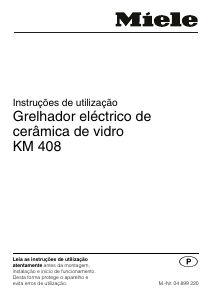 Manual Miele KM 408 Placa