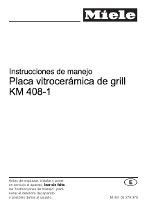 Manual de uso Miele KM 408-1 Placa