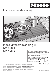 Manual de uso Miele KM 408-2 Placa