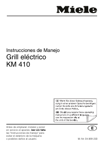 Manual de uso Miele KM 410 Placa