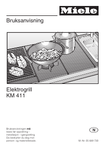 Bruksanvisning Miele KM 411 Kokeplate