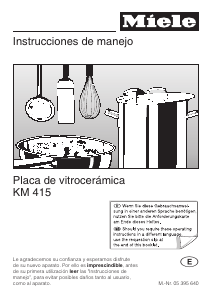 Manual de uso Miele KM 415 Placa