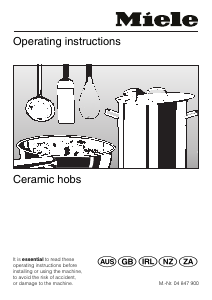 Handleiding Miele KM 440 Kookplaat