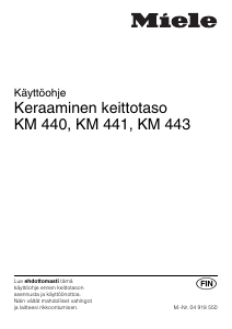 Käyttöohje Miele KM 440 Keittotaso