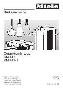 Bruksanvisning Miele KM 447 Kokeplate