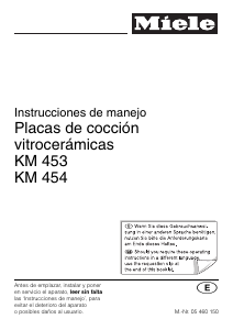 Manual de uso Miele KM 453 Placa