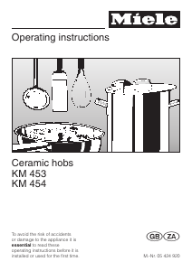 Handleiding Miele KM 454 Kookplaat