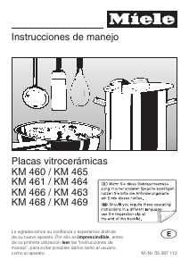 Manual de uso Miele KM 460 Placa