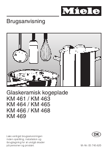 Brugsanvisning Miele KM 461 Kogesektion