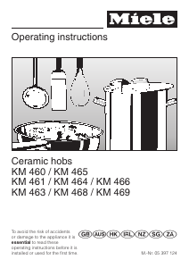 Manual Miele KM 463 Hob