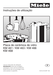 Manual Miele KM 463 Placa