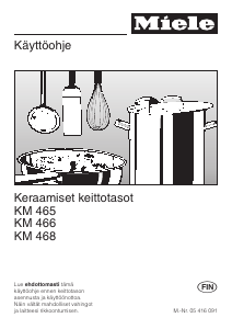 Käyttöohje Miele KM 468 Keittotaso