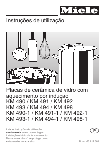 Manual Miele KM 490 Placa