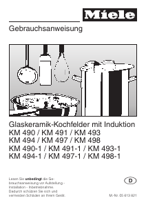 Bedienungsanleitung Miele KM 490-1 Kochfeld