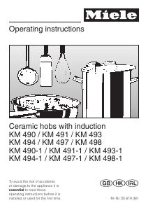 Manual Miele KM 490-1 Hob