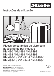 Manual Miele KM 490-1 Placa