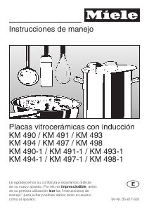 Manual de uso Miele KM 490-1 Placa