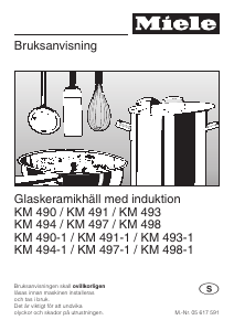 Bruksanvisning Miele KM 490-1 Häll