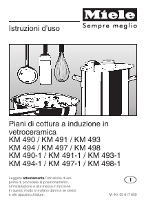 Manuale Miele KM 491-1 Piano cottura