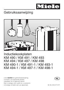 Handleiding Miele KM 491-1 Kookplaat