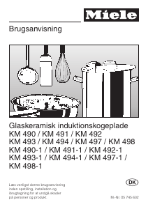 Brugsanvisning Miele KM 492 Kogesektion