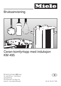 Bruksanvisning Miele KM 495 Kokeplate