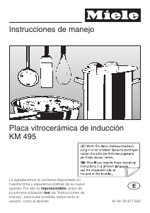 Manual de uso Miele KM 495 Placa