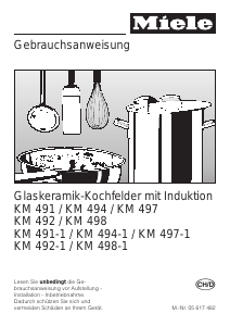 Bedienungsanleitung Miele KM 497-1 Kochfeld