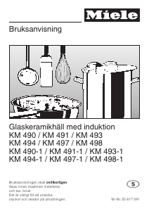 Bruksanvisning Miele KM 498-1 Häll