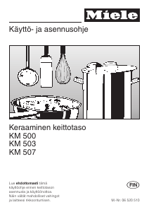 Käyttöohje Miele KM 500 Keittotaso