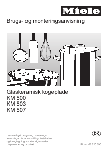 Brugsanvisning Miele KM 503 Kogesektion