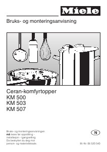 Bruksanvisning Miele KM 507 Kokeplate