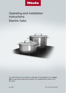 Manual Miele KM 520 Hob