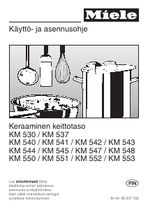 Käyttöohje Miele KM 544 Keittotaso