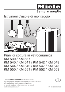 Manuale Miele KM 545 Piano cottura
