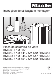 Manual Miele KM 545 Placa