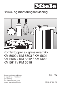 Bruksanvisning Miele KM 5600 Kokeplate