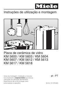 Manual Miele KM 5603 Placa