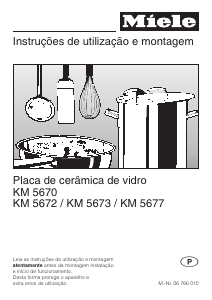 Manual Miele KM 5670 Placa