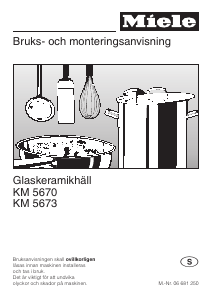 Bruksanvisning Miele KM 5670 Häll